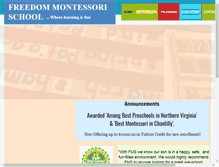 Tablet Screenshot of freedommontessori.com