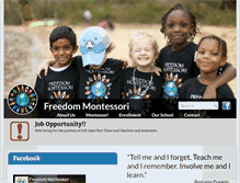 Tablet Screenshot of freedommontessori.org